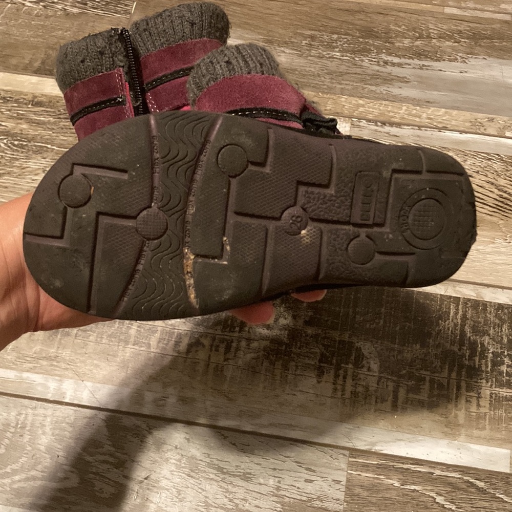 Beeko suede black, purple, pink boots. Well loved and worn sz. 28 (EU) 11 (US) - Picture 9 of 9